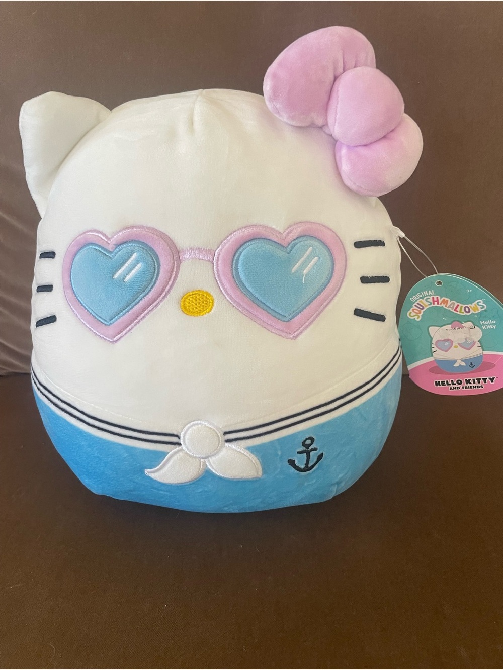 Hello Kitty Sailor Plush — White, Blue & Pink